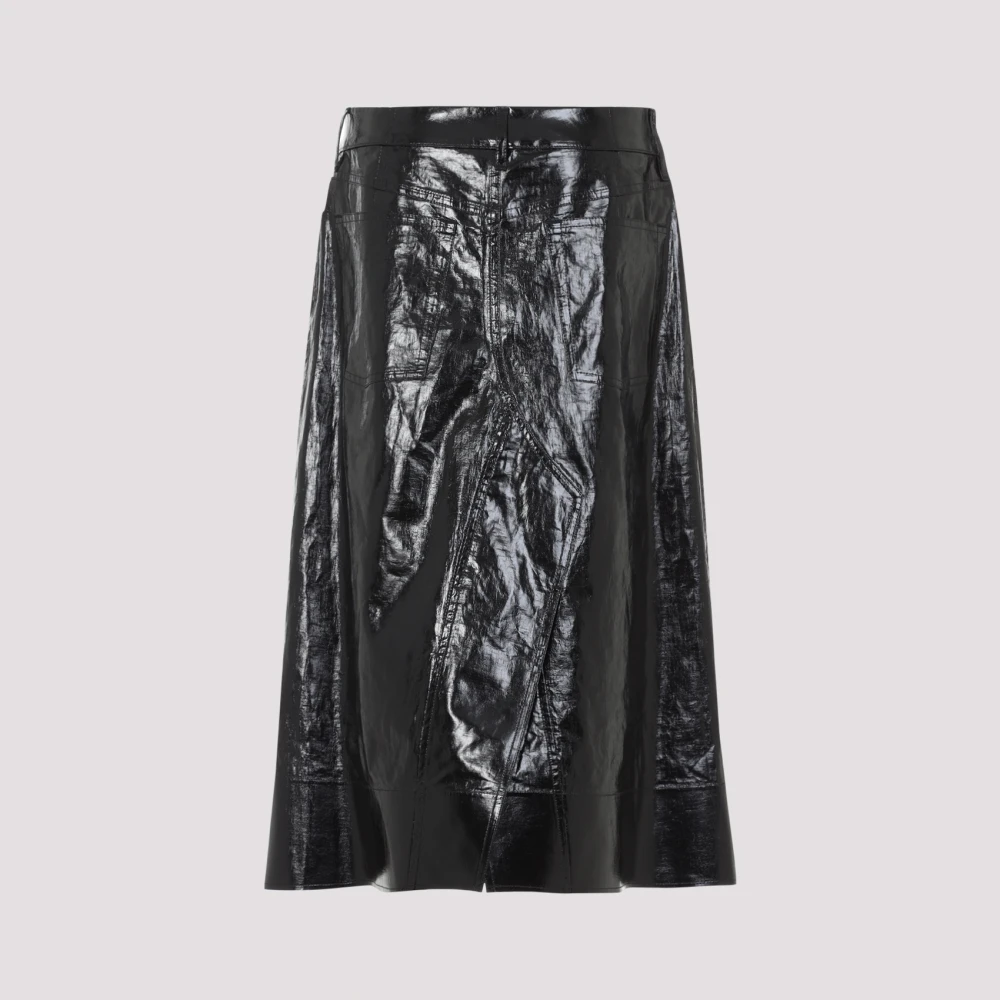 Jil Sander Zwarte Linnen Rok Black Dames