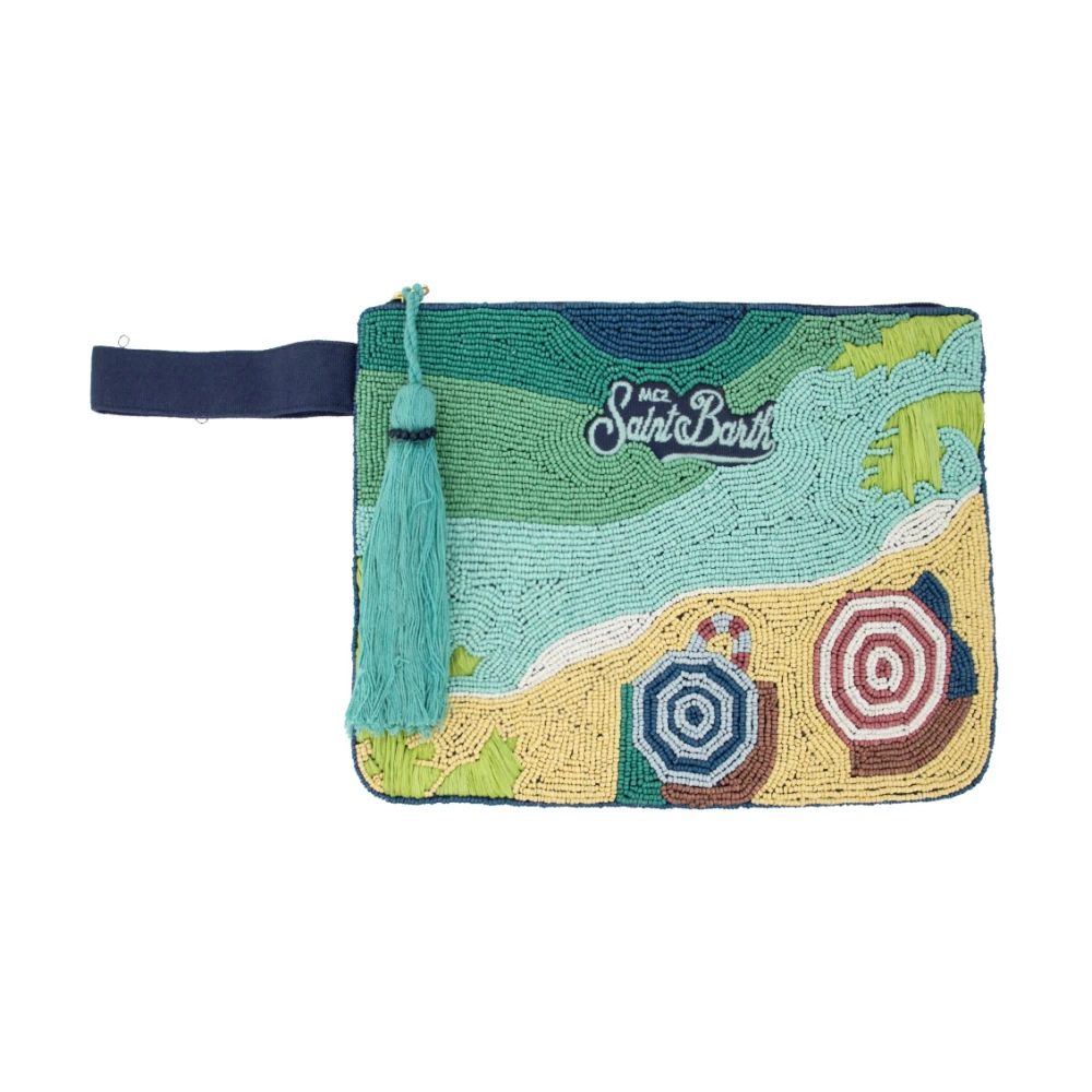 Mc2 Saint Barth Women's Multicolor Pearl Pouch With Formentera Beaded Postcard - Clutches - One Size - Bags