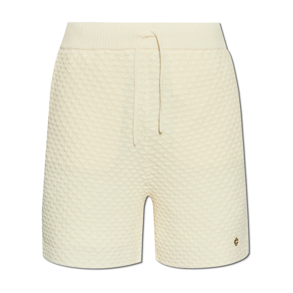 Casablanca Shorts met logo-vormige applicatie Beige Heren