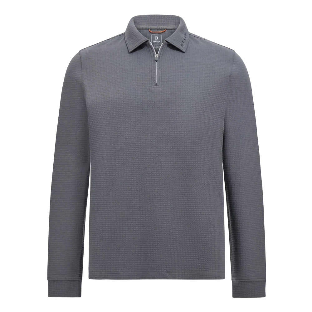 Boggi Milano B Tech Half-Zip Sweatshirt in een katoenmix Gray Heren