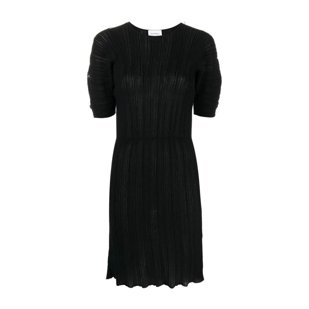 Salvatore Ferragamo Short Dresses Black Dames
