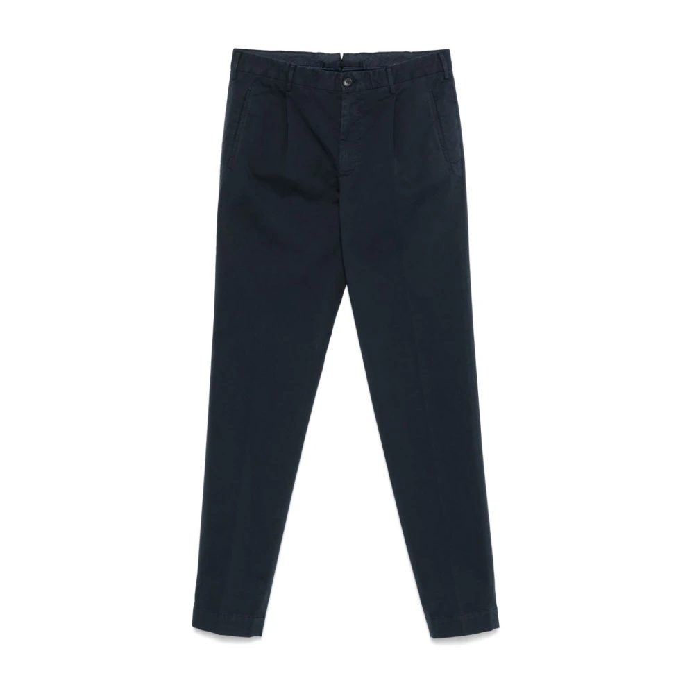 Incotex Mannelijk Blauw Broeken Heren, 4XL, Katoen, E Slim-Fit Broek