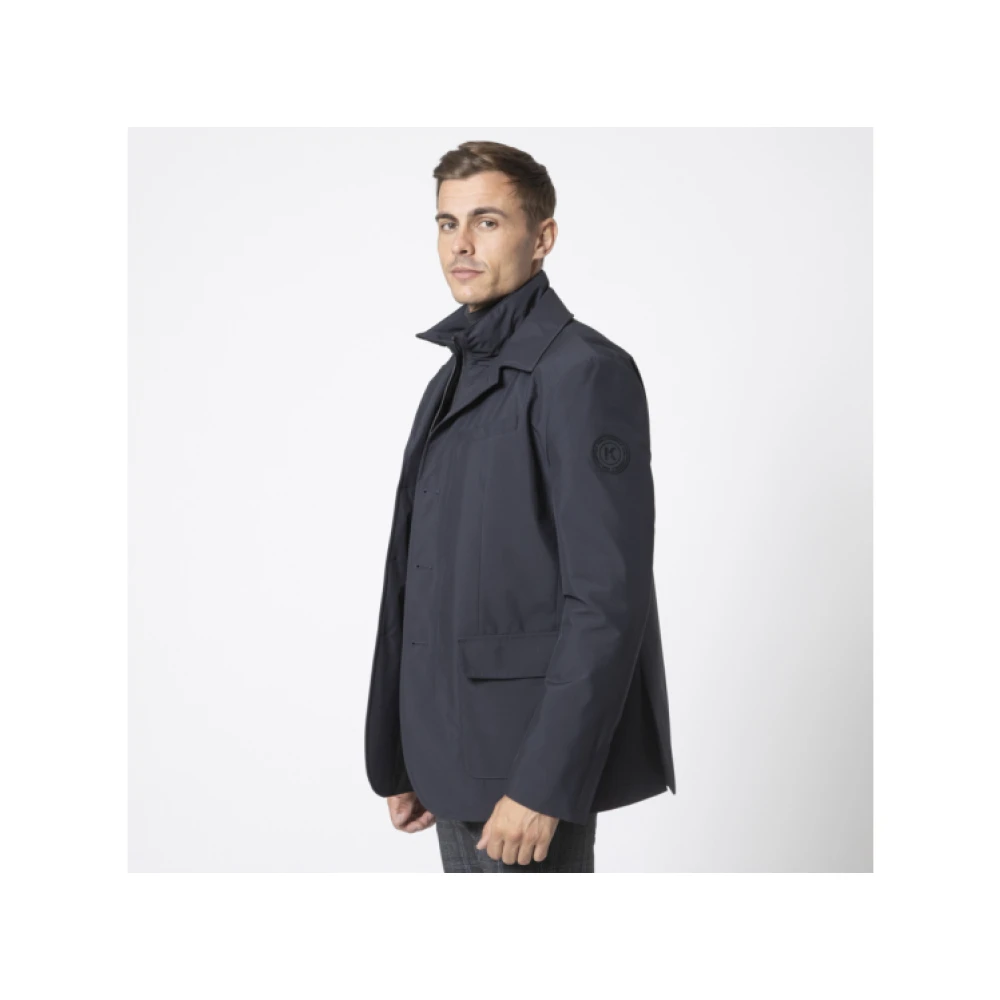 Karl Lagerfeld Marineblauwe technische jas Black Heren