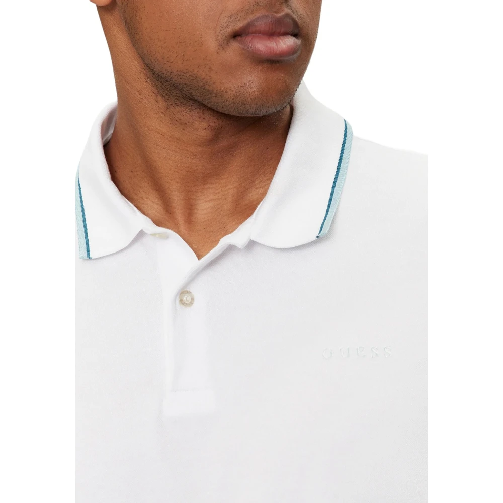 Guess Zuiver Wit Poloshirt White Heren