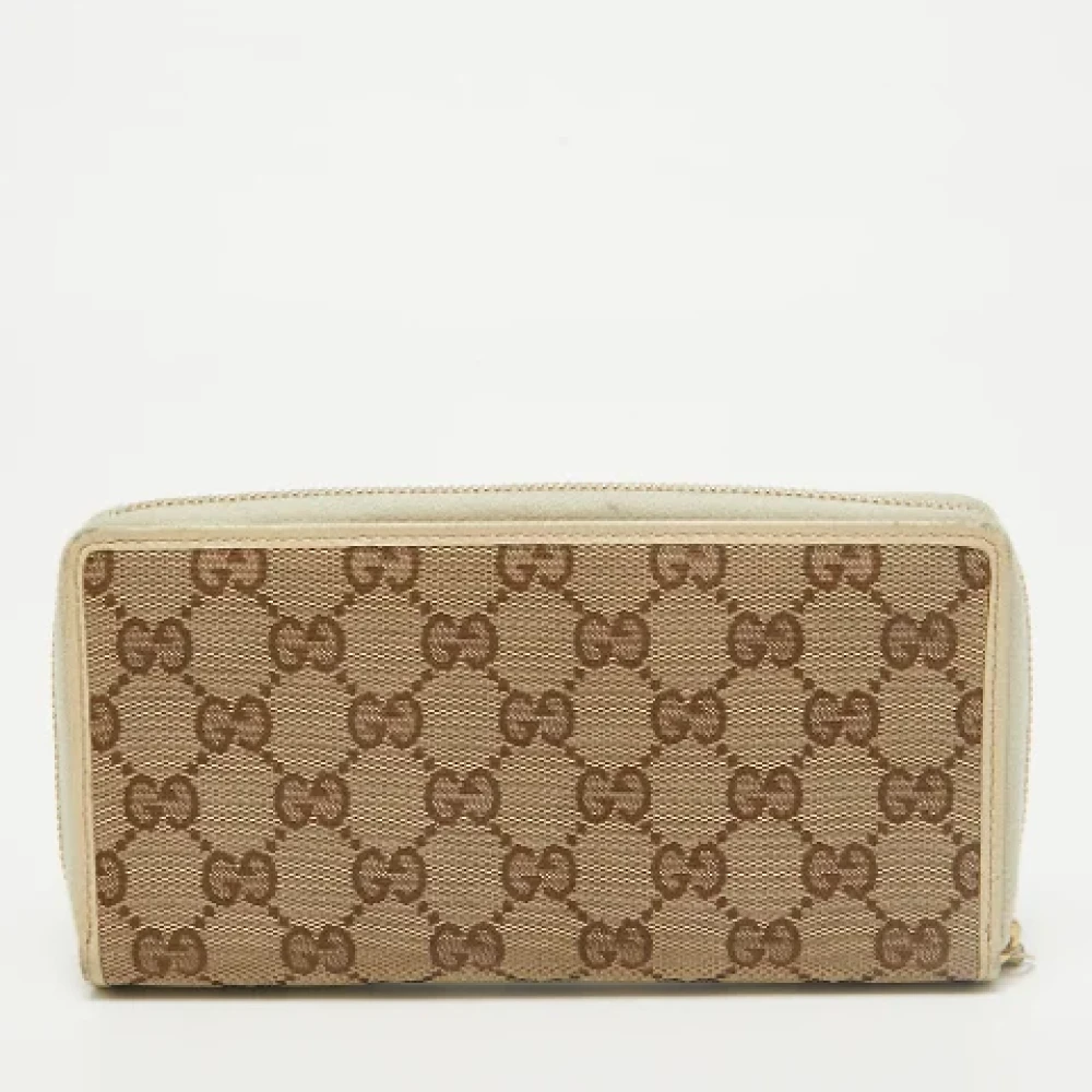 Gucci Vintage Pre-owned Canvas wallets Beige Dames