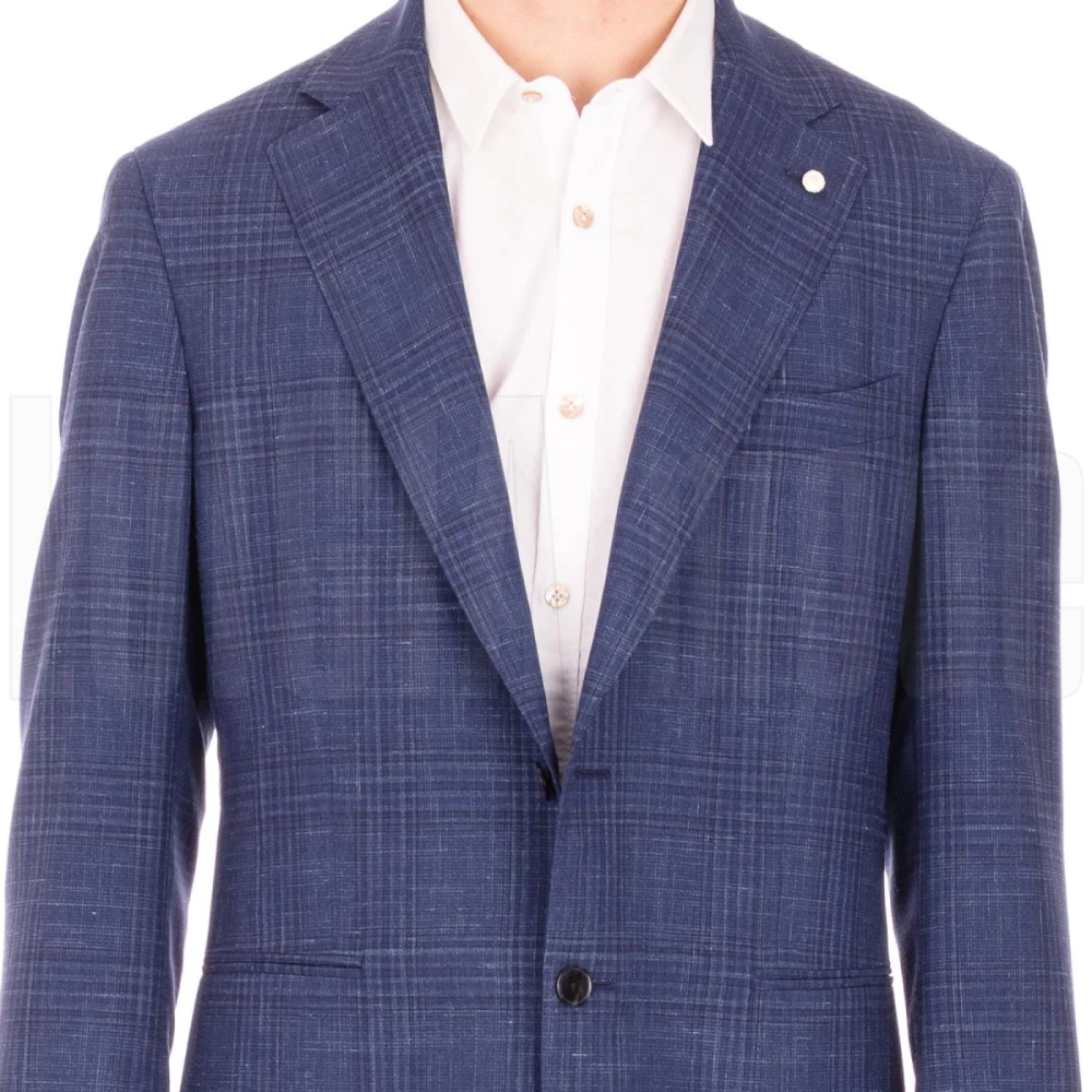 Luigi Bianchi Mantova Elegante Jurk Blue Heren