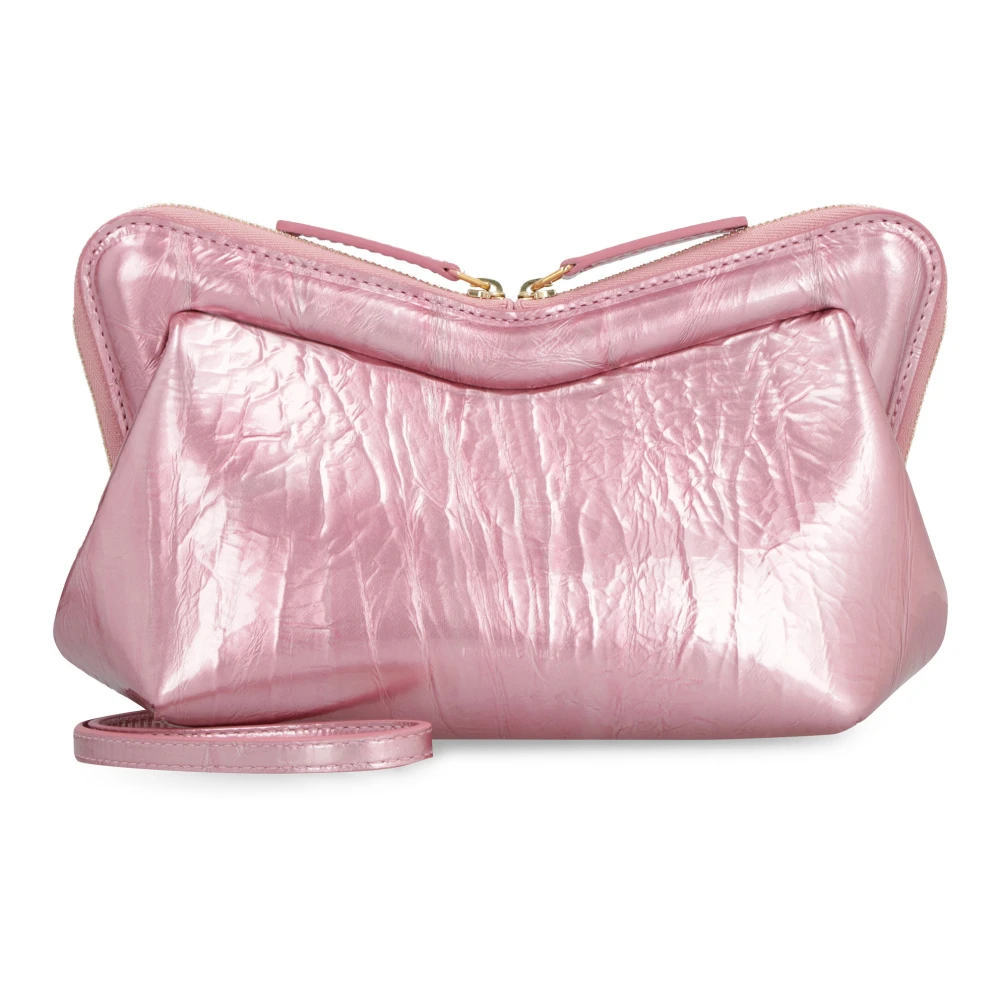 Mansur Gavriel Mini M Frame Leren Tas Pink Dames