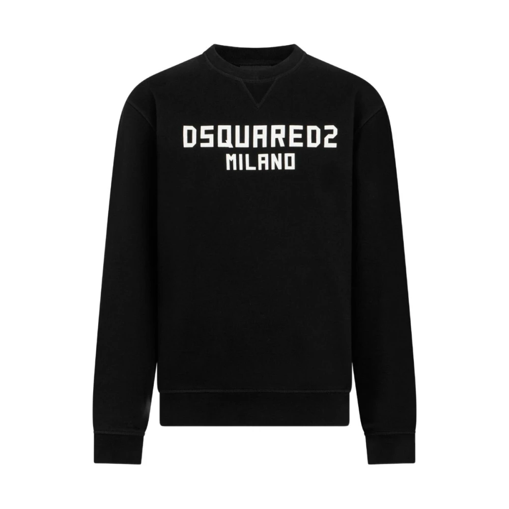 Dsquared2 Uomo Nero Felpe, L, New,