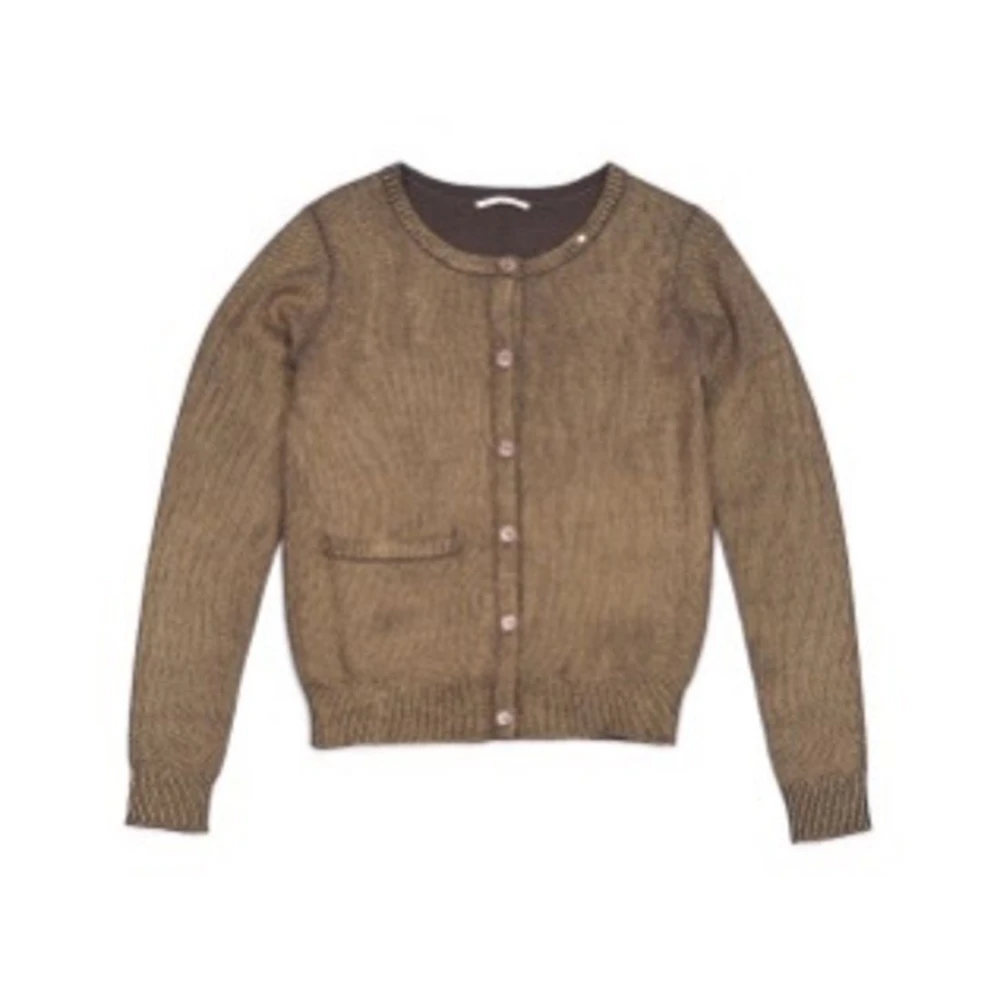 Gas Wool Blend Cardigan - Female - Cardigans - Brown - Xs - Knitwear