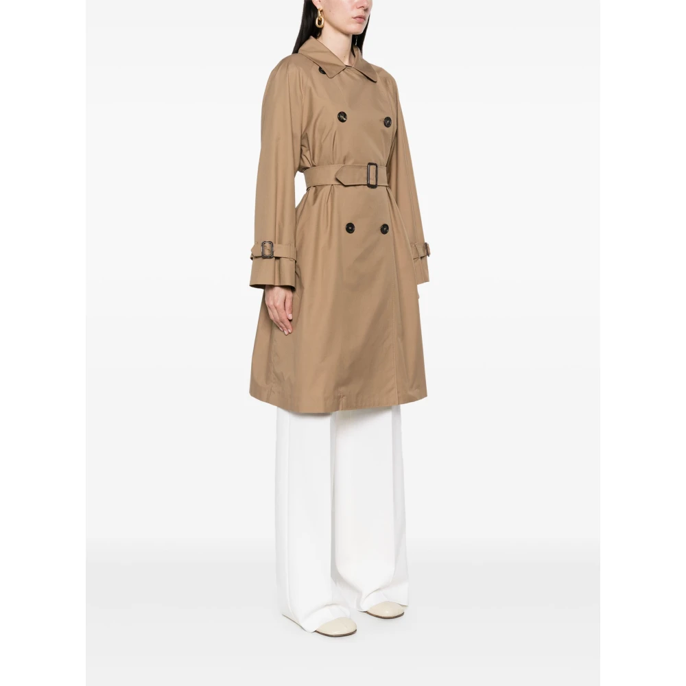 Max Mara Lente Kamel Trenchcoat Brown Dames