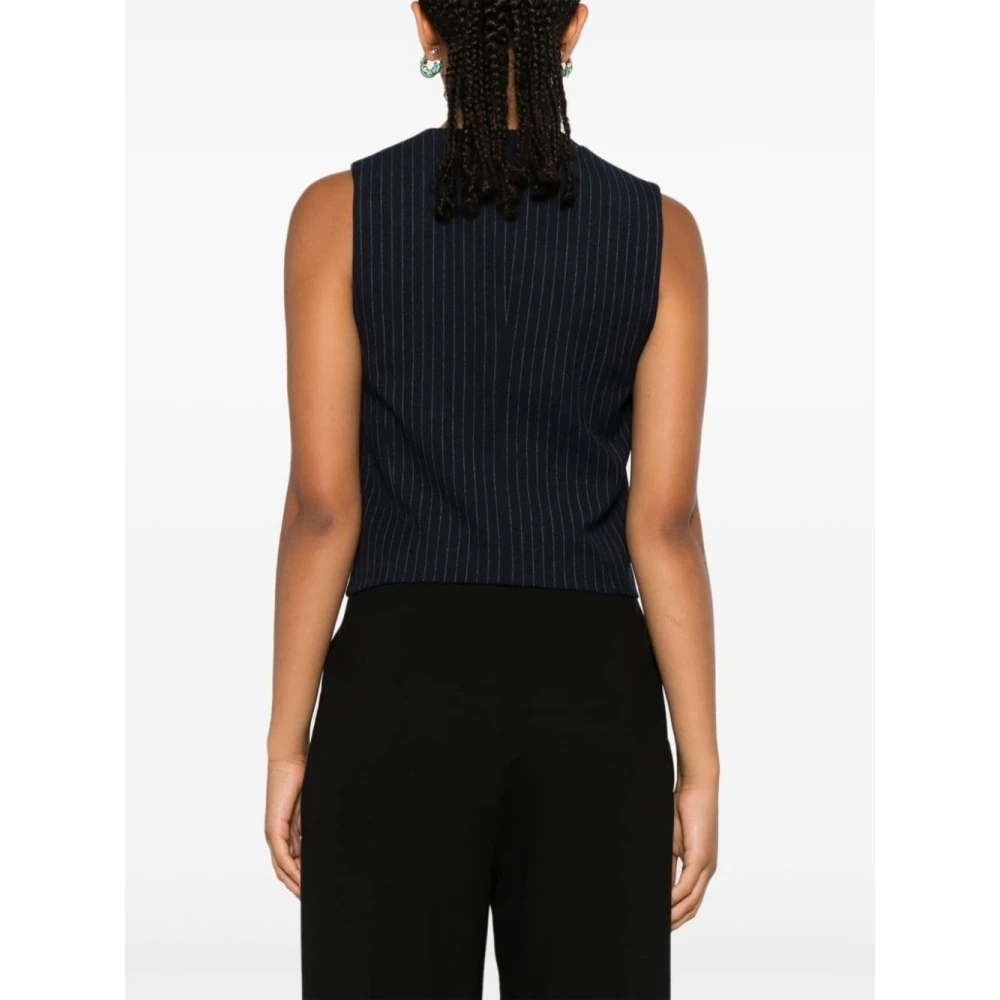 Calvin Klein Blauwe Gebreide Damesmode Aw24 Blue Dames