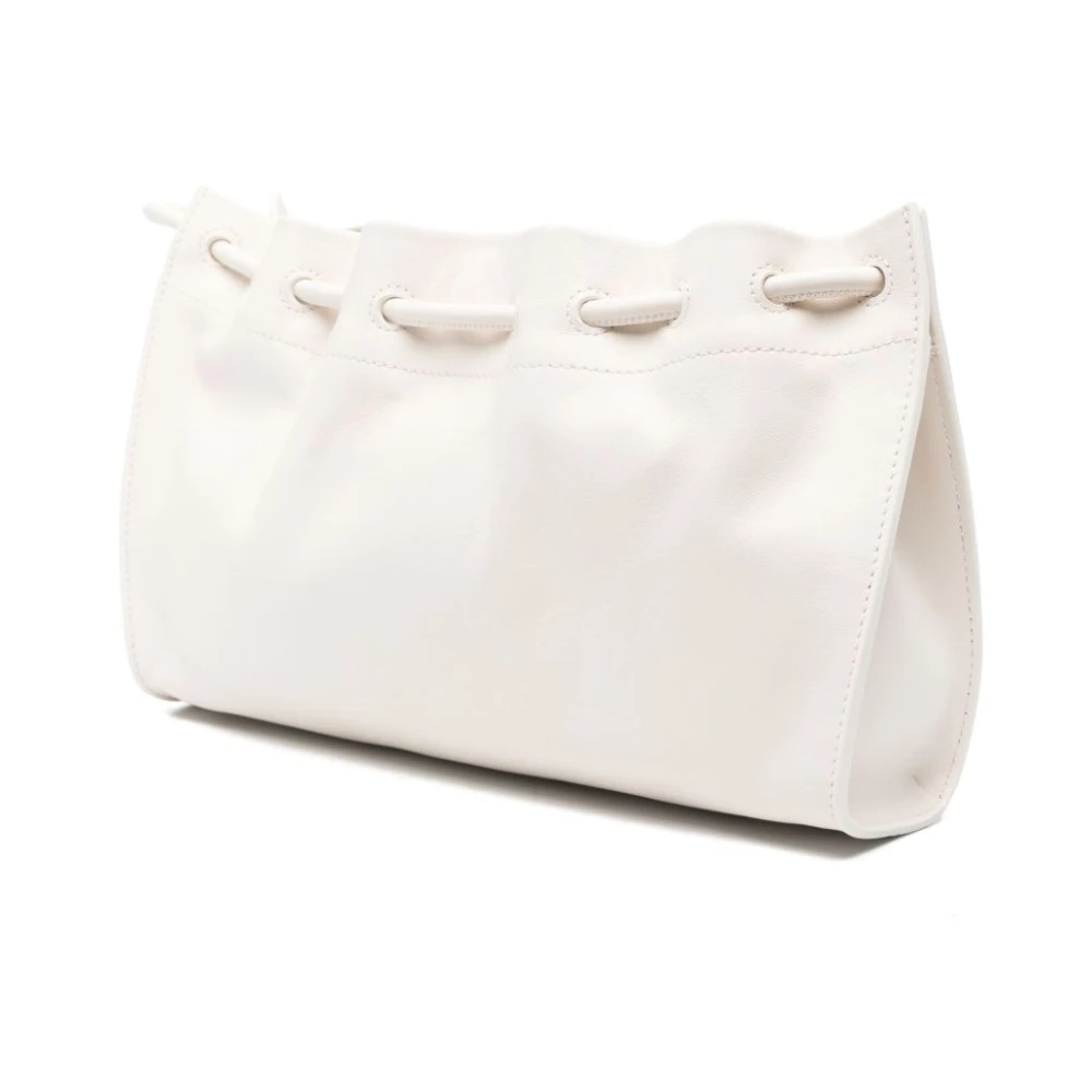 Coccinelle Witte Trekkoord Schoudertas White Dames