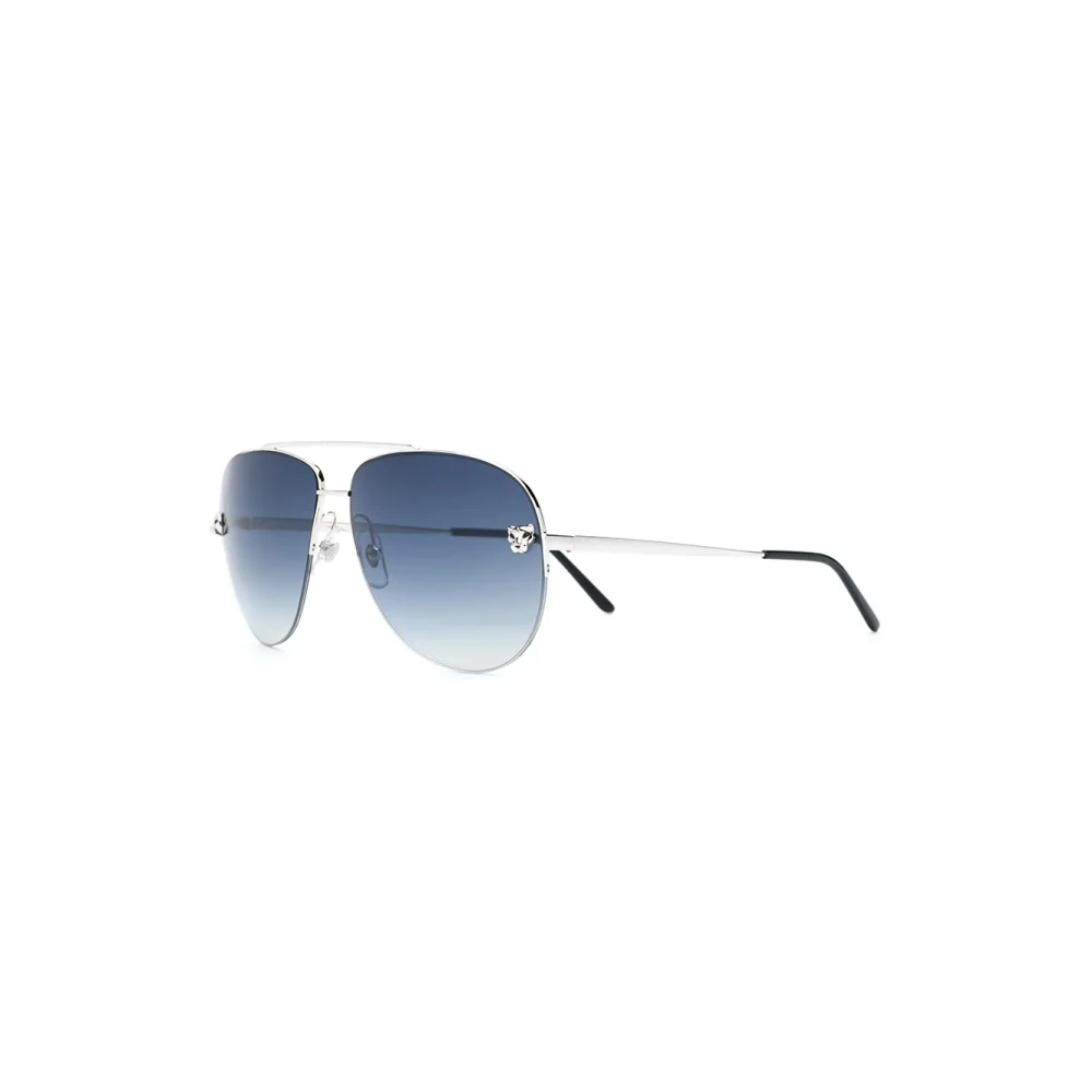 Cartier Women's Gray Sunglasses, 60 Mm, Panthère Pilot Sunglasses