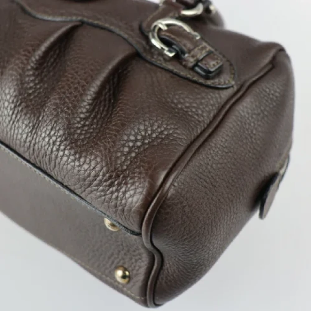 Salvatore Ferragamo Pre-owned Fabric handbags Brown Dames