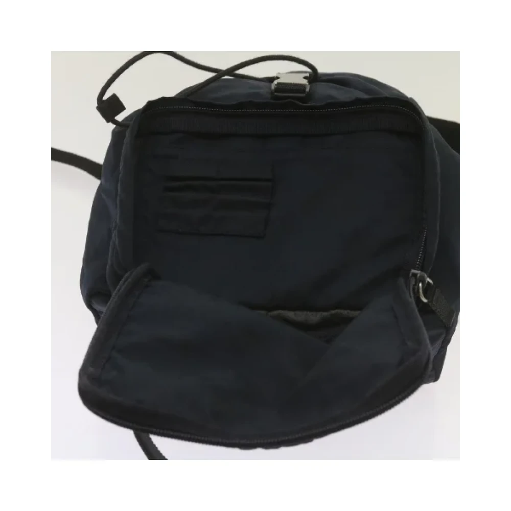 Prada Vintage Pre-owned Nylon backpacks Blue Dames