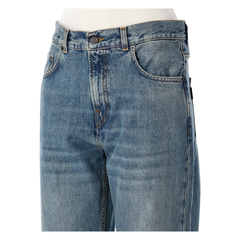Haikure Oil Blue Wide Leg Denim Jeans Blue Dames