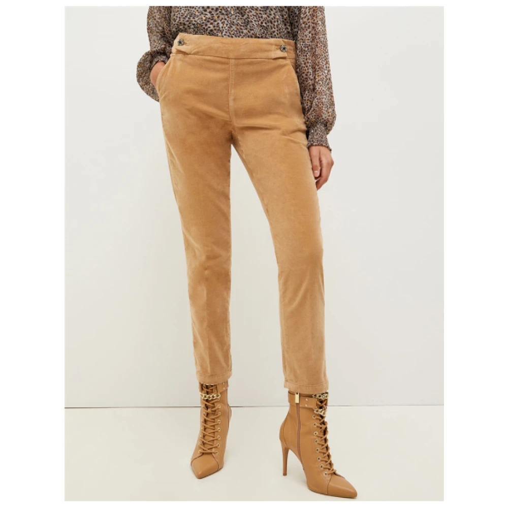 Liu Jo Gingerly Veloursbroek Beige Dames
