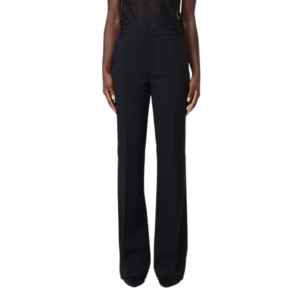 pinko Zwarte Stretch Crepe Bell Broek Black Dames