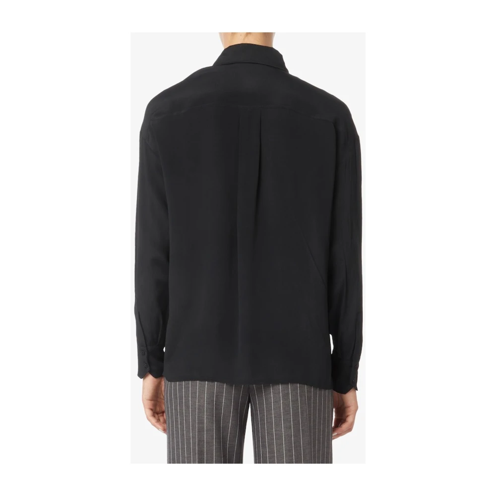 Pennyblack Zwarte Zijden Overhemd Elegante Stijl Black Dames