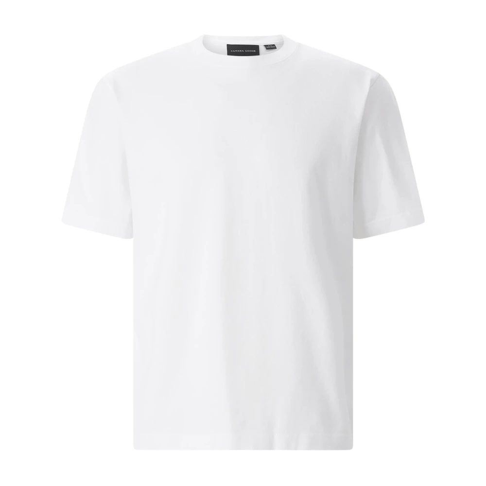 Canada Goose White T-Shirt With Logo Patch - Male - T-Shirts - L - Tops