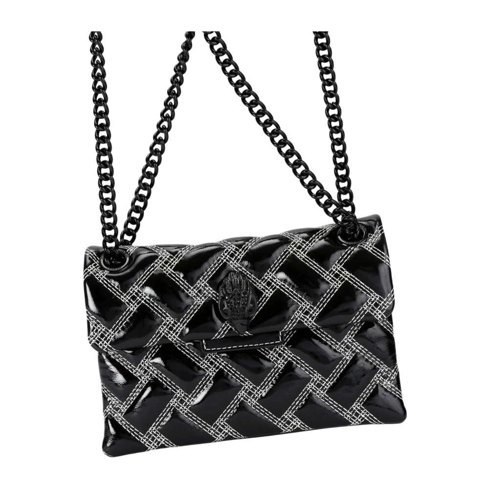 Kurt Geiger Mini Kensington Drench Zwart Wit Patent Black Dames