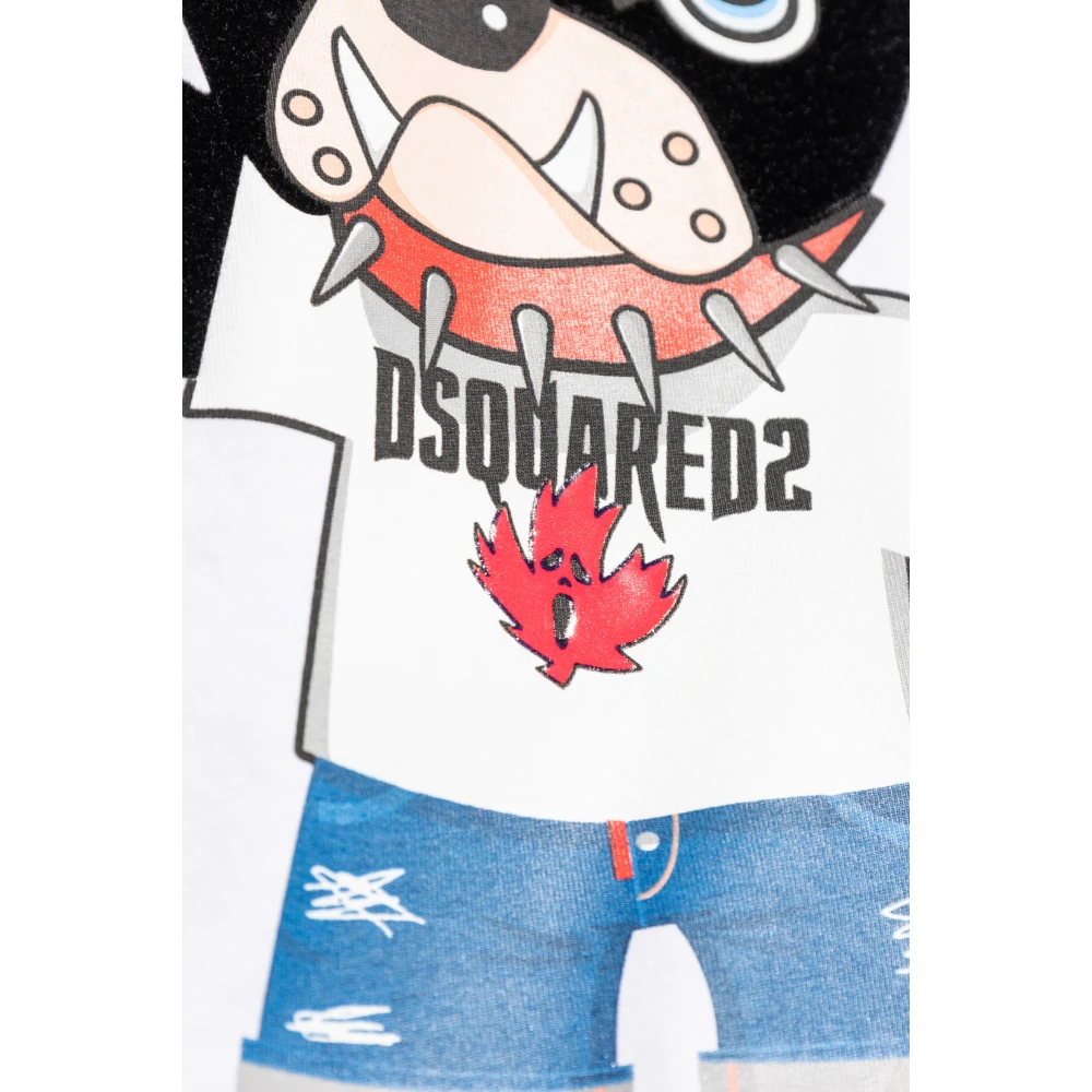 Dsquared2 T-shirt met logo White Heren