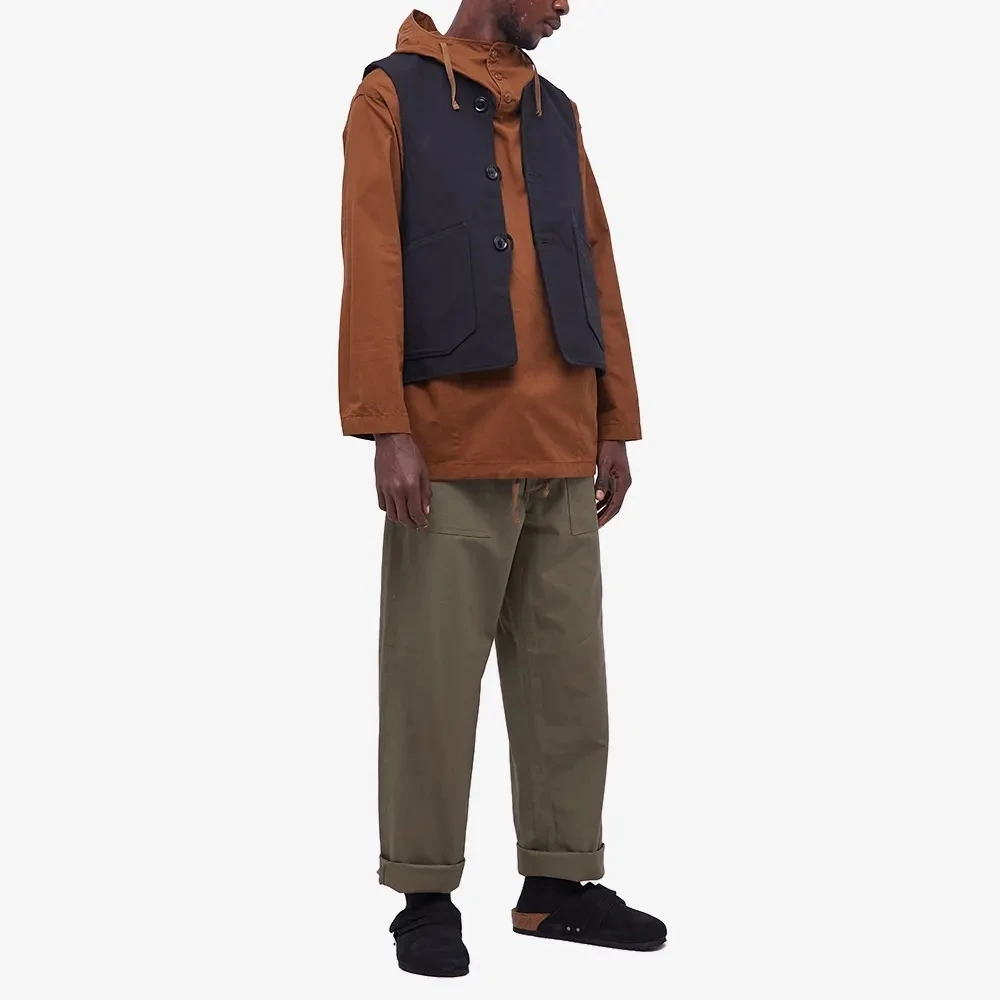 Engineered Garments Twill cagoule shirt geschuurd hoodie Brown Heren