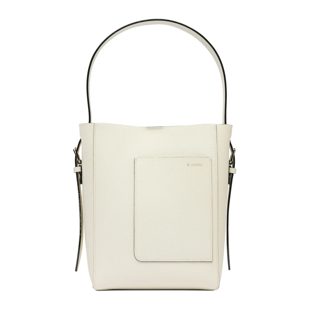 Valextra Women's White Soft Bucket Mini Bag