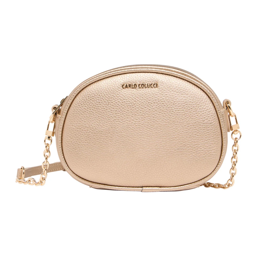 Carlo Colucci Women's Brown Shoulder Bags, One Size, Metallic Shoulder Bag
