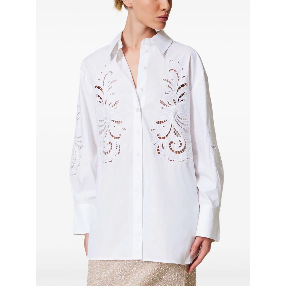 Twinset Witte Katoenen Overhemd Elegant Veelzijdige Stijl White Dames