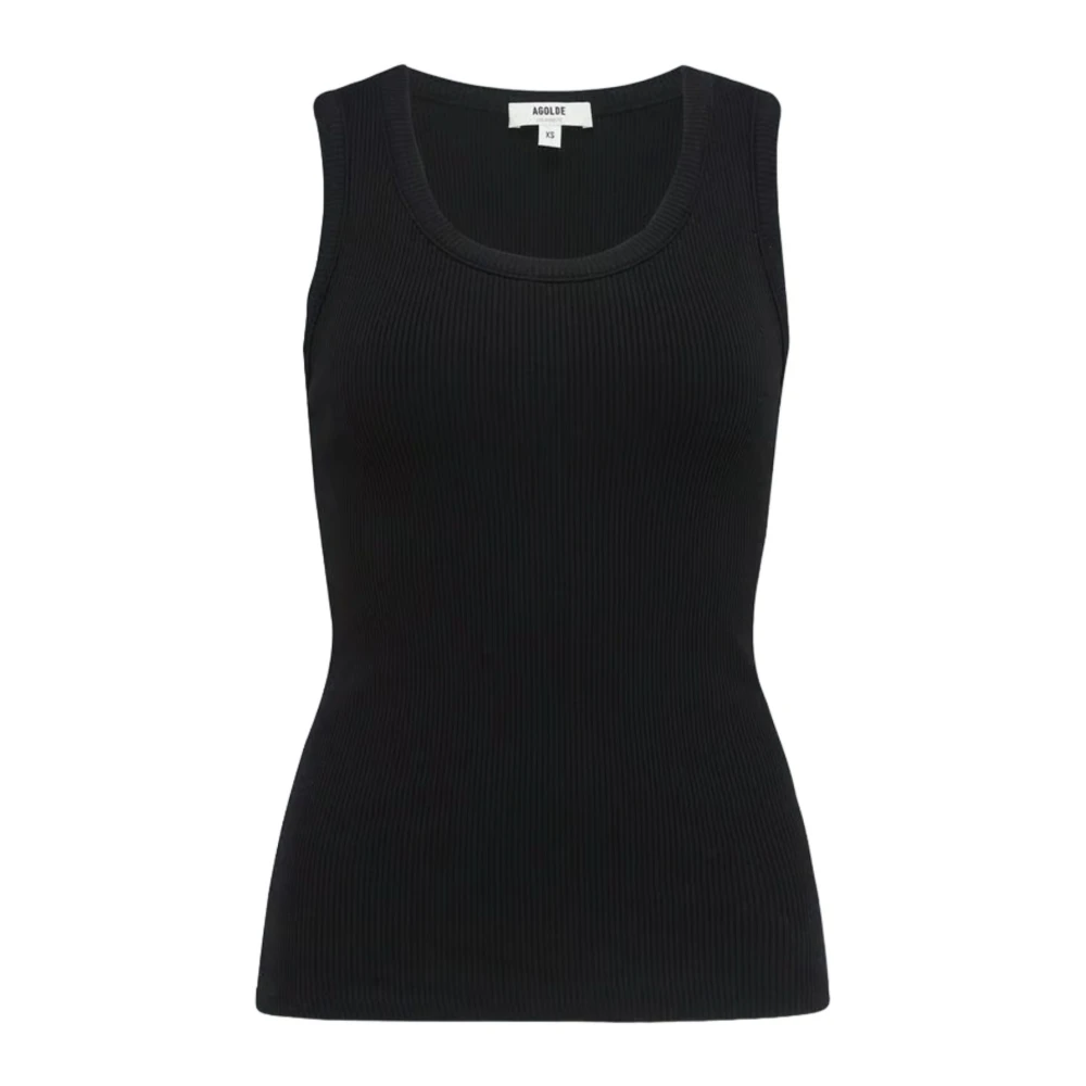 Agolde Zwarte Hemd Black Dames