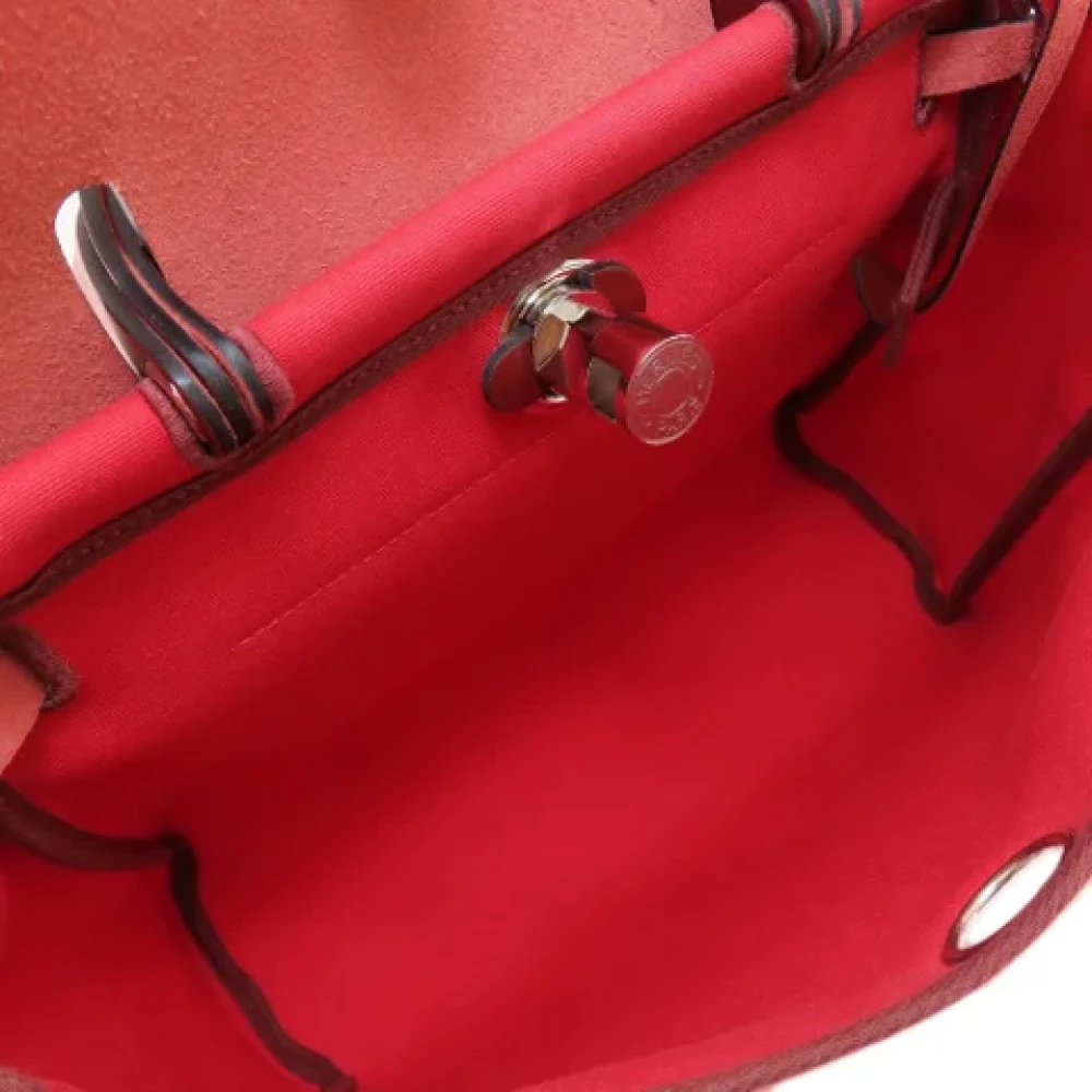 Hermès Vintage Pre-owned Fabric handbags Red Dames
