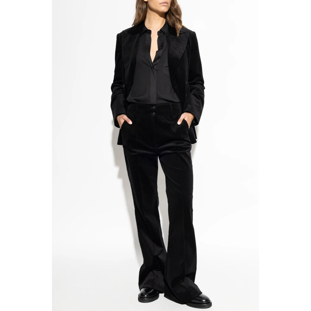 AllSaints Corduroy Broek Sevenh Black Dames