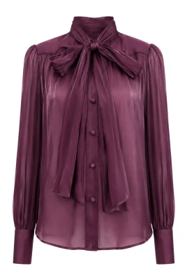 Blus med rosettkrage
