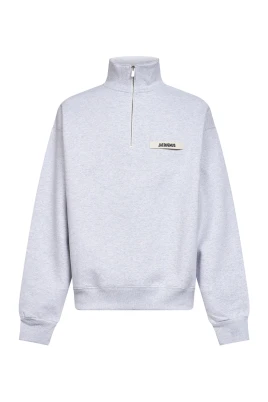 Gros Grain Zipped-Rollneck Sweatshirt