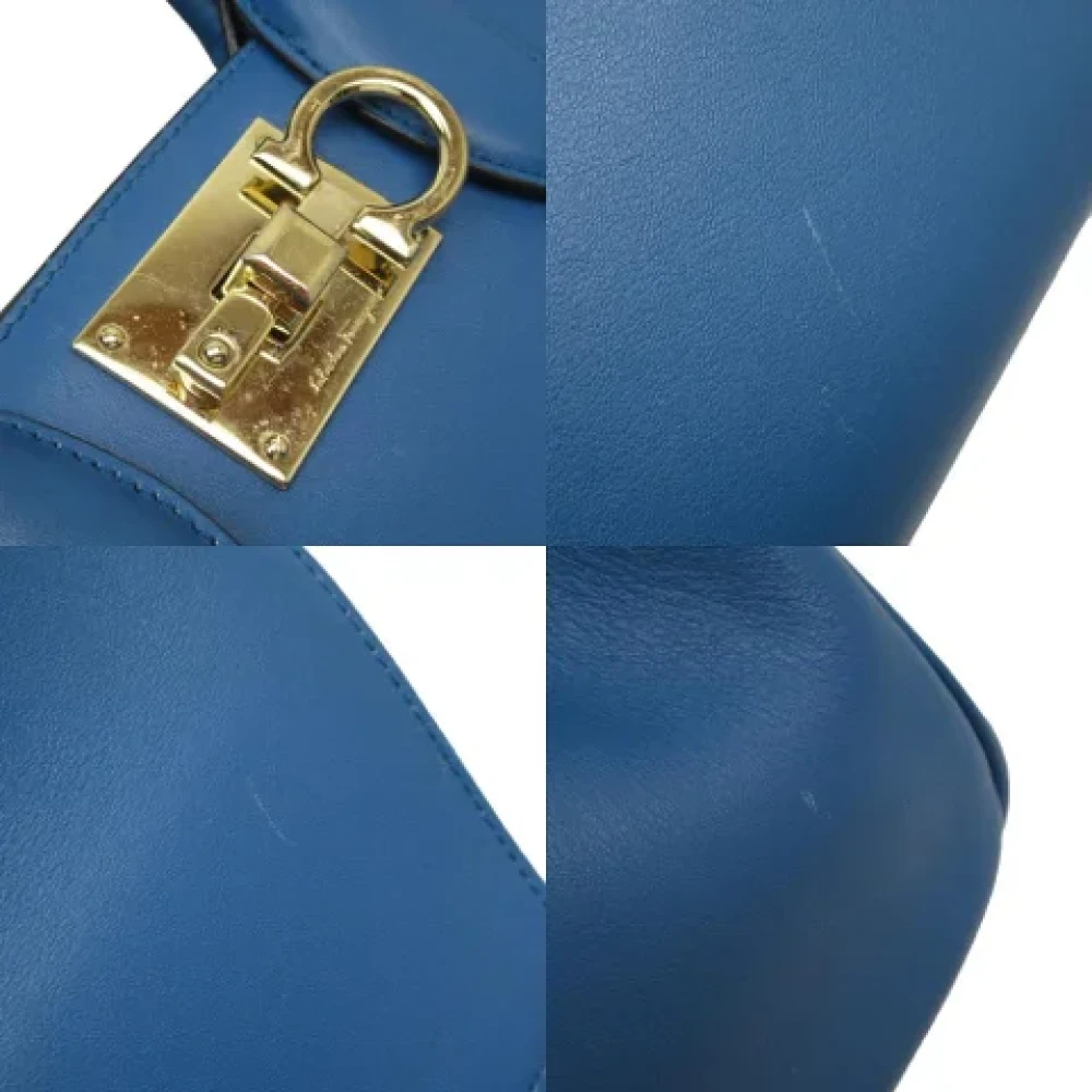 Salvatore Ferragamo Pre-owned Leather handbags Blue Dames