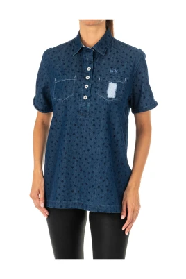 Kortärmad denimskjorta