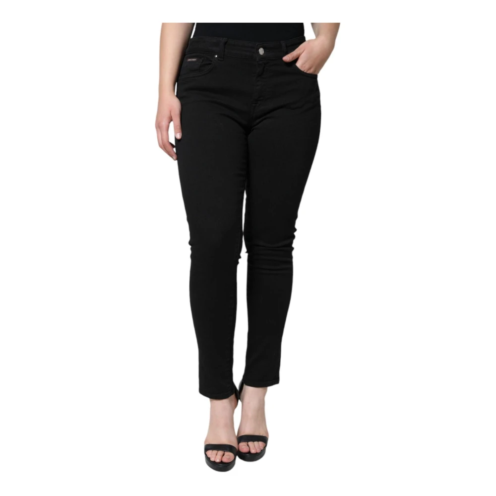 Dolce & Gabbana Women's Black Skinny Denim Jeans With Zipper