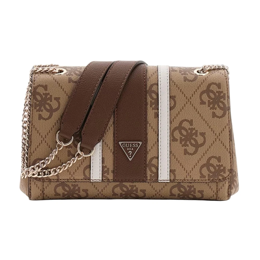 Guess Women's Brown Noelle Ii Convertible Crossbody Flap - Cross Body Bags - One Size - Bags