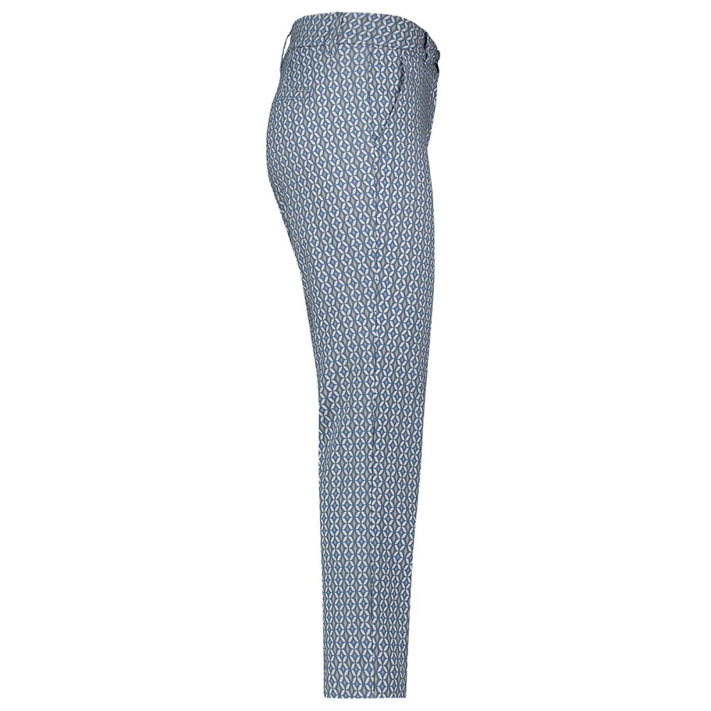 Red Button Fancy Tile Stijlvolle Broek Blue Dames