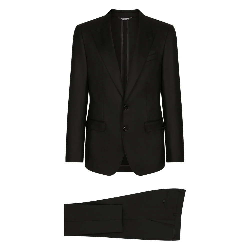 Dolce & Gabbana Klassiek Single Breasted Pak in Zwart Black Heren