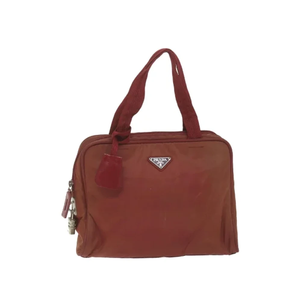 Prada Vintage Pre-owned Nylon handbags Red Dames