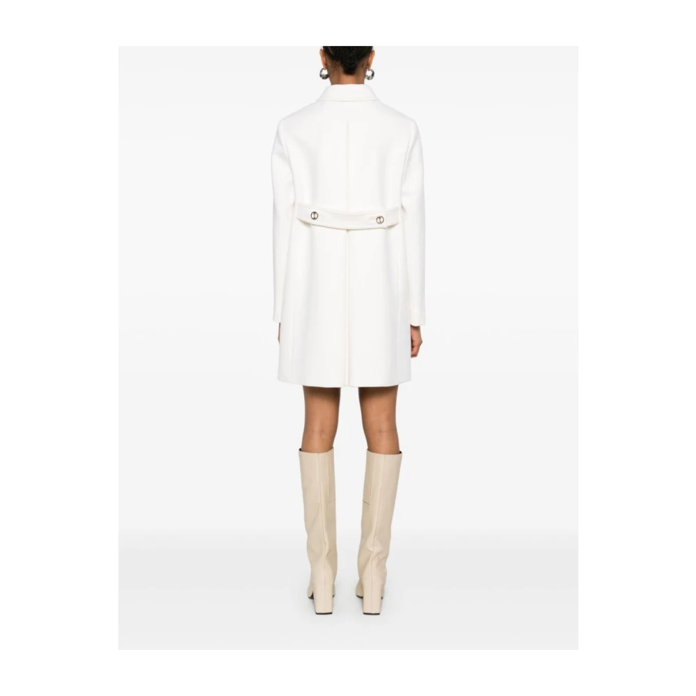 Gucci Witte Wol Double-Breasted Jas White Dames