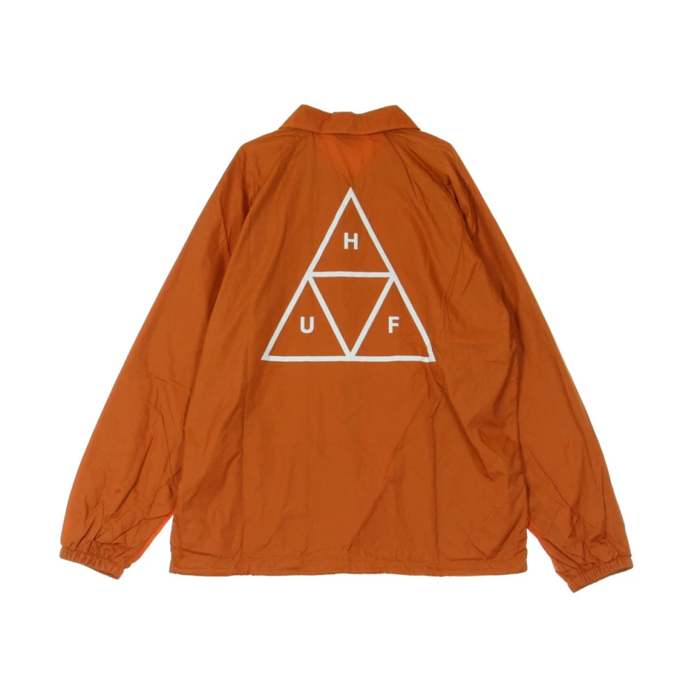 HUF Essentials Coachjack in Roest Orange Heren