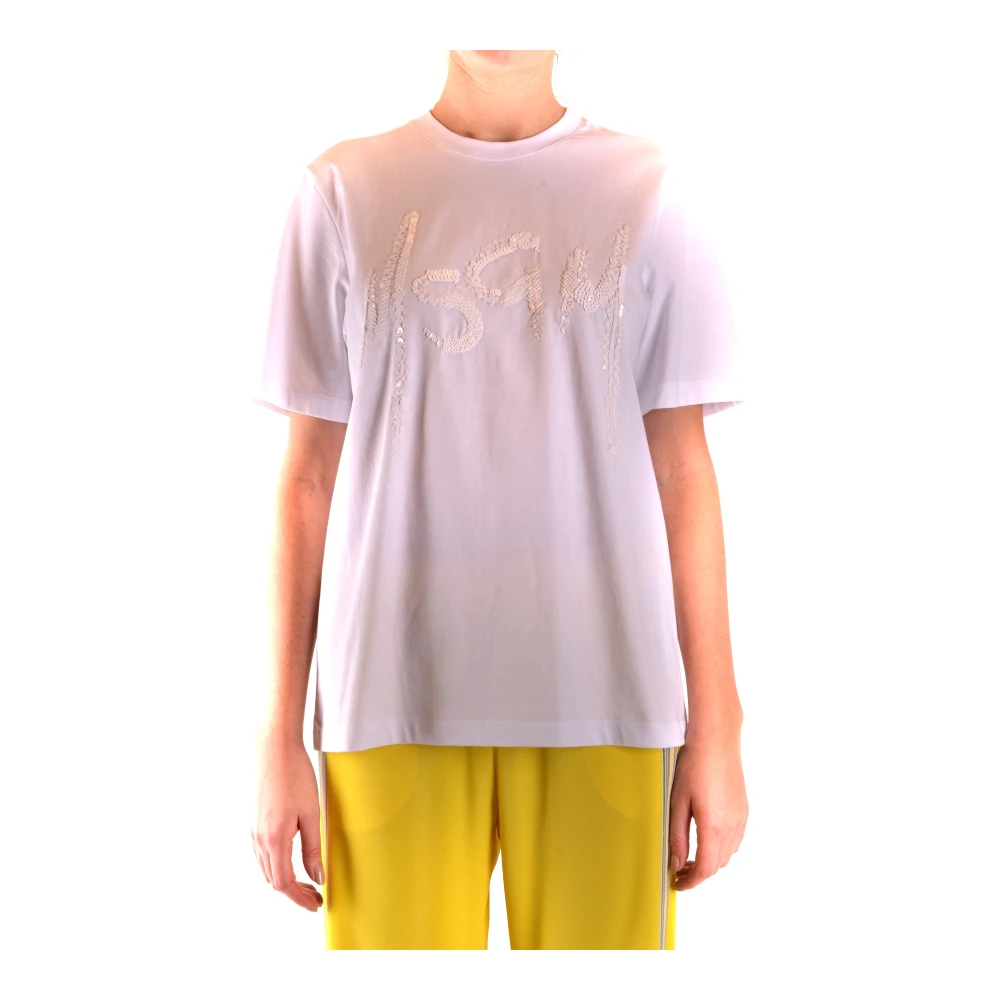Msgm - Tops > T-Shirts - White - Msgm - Modalova