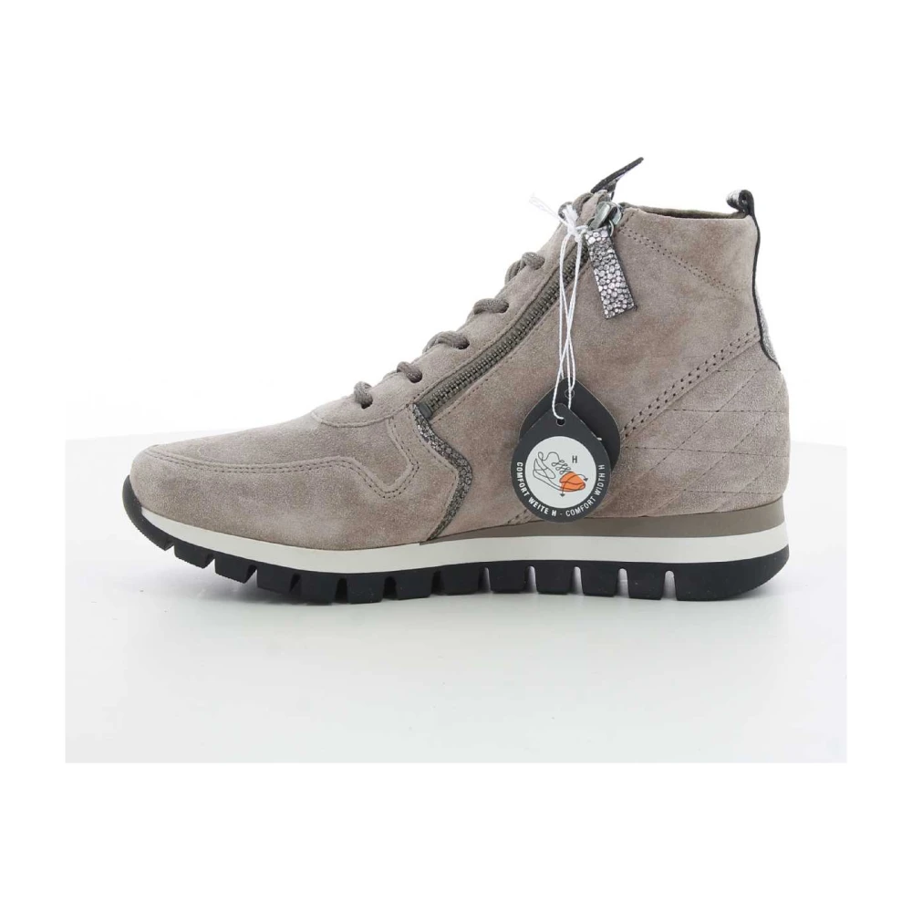 Gabor Stijlvolle Damessneakers in Taupe Gray Dames