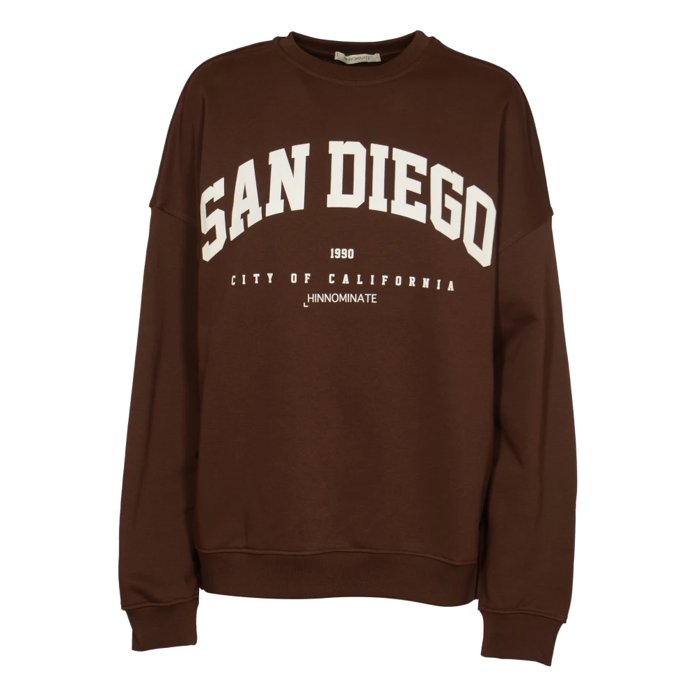 Hinnominate Gedrukte Sweater voor Vrouwen Brown Dames