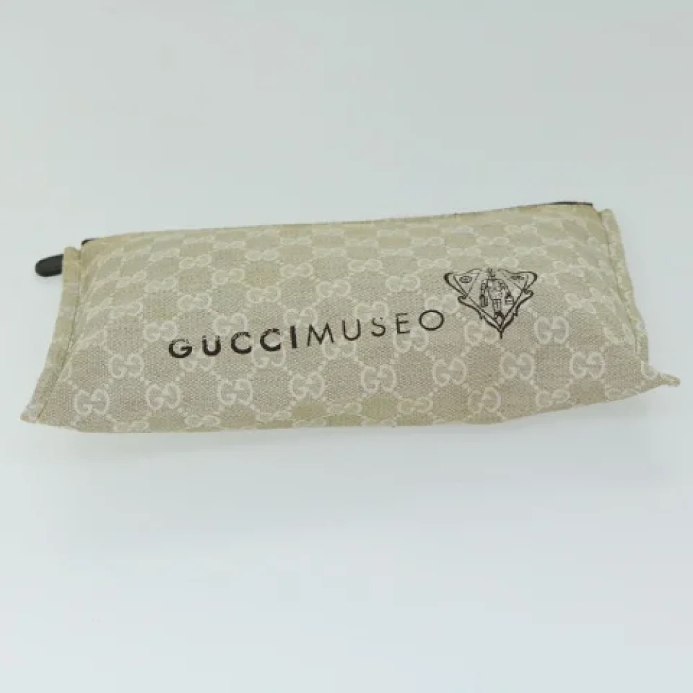 Gucci Vintage Pre-owned Canvas clutches Beige Dames