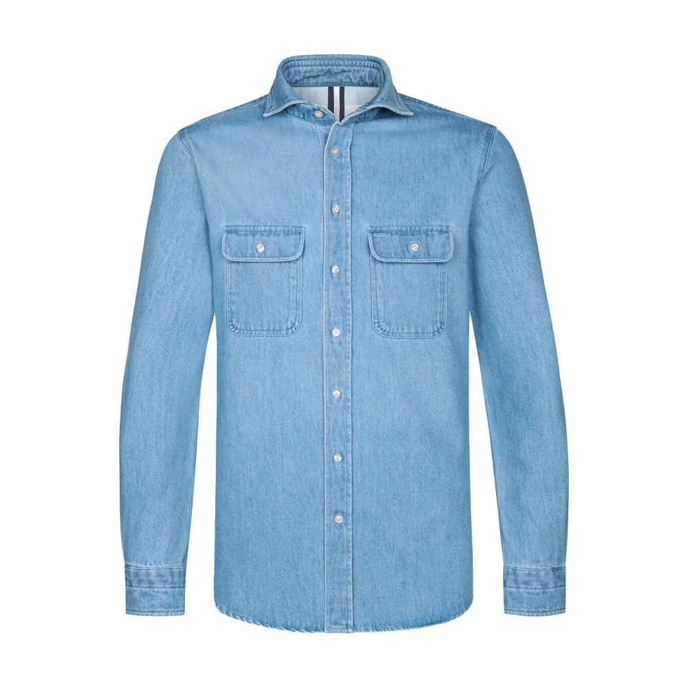 Profuomo Denim Overshirt Blue Heren