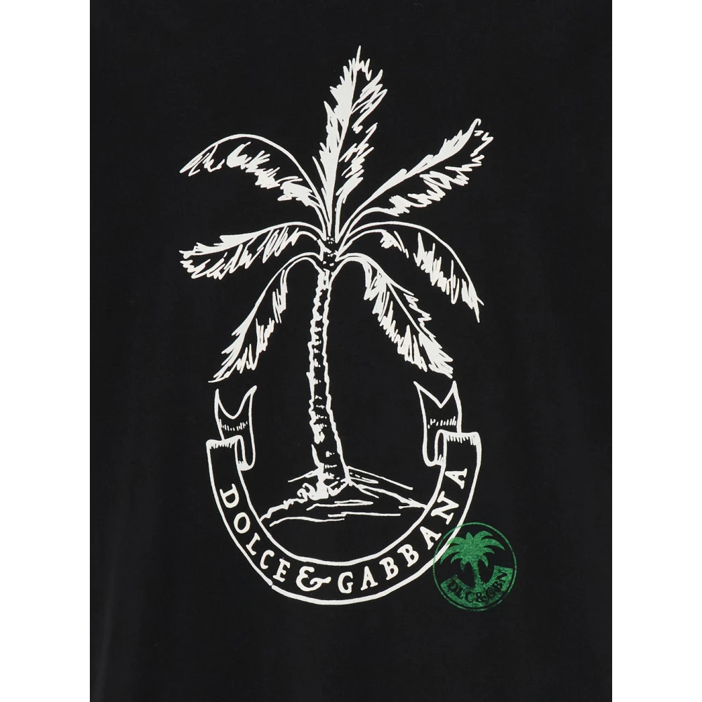Dolce & Gabbana Zwarte T-shirts en Polos Regular Fit Black Heren